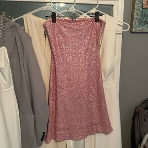Susana Monaco Pink Sequin Dress